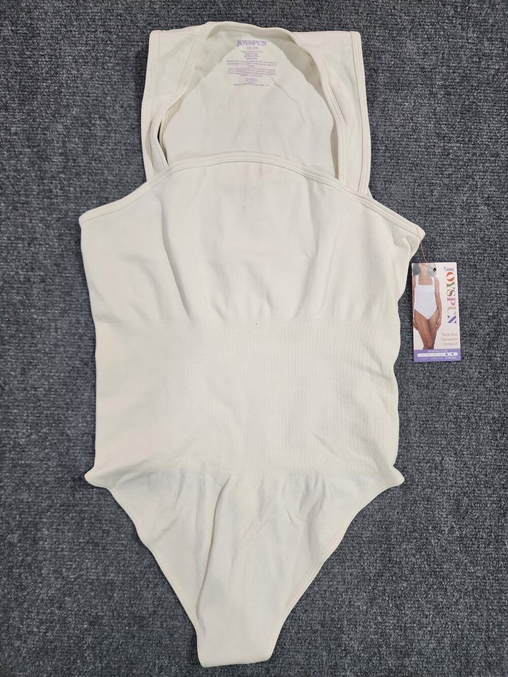 NWT Joyspun Women Plus Size XXL 20 Sleeveless High Neck Bodysuit Winter White